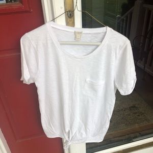 J. Crew White Pocket Tee
